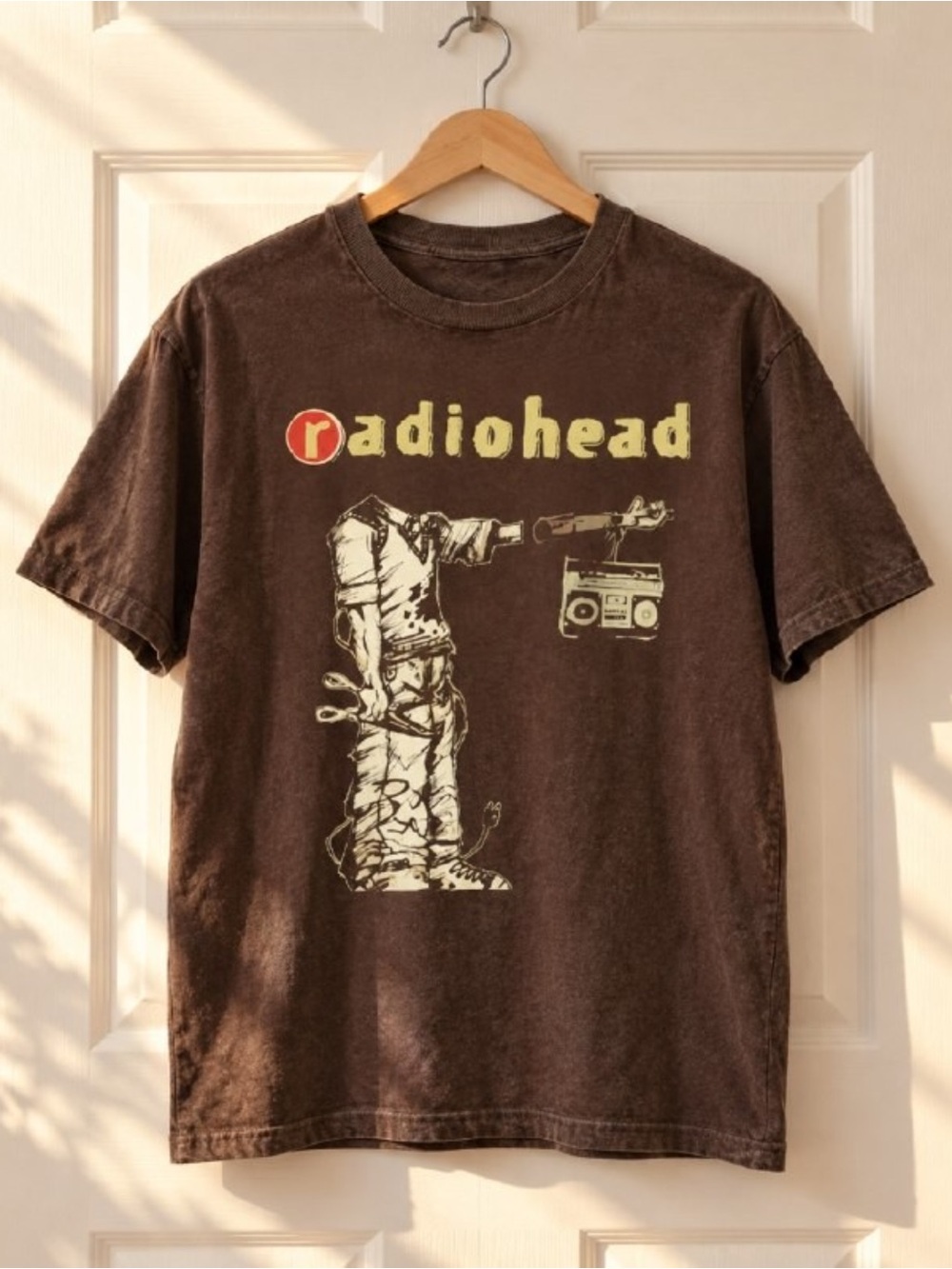 Radiohead Graphic T-Shirt Dark Chocolate Unisex